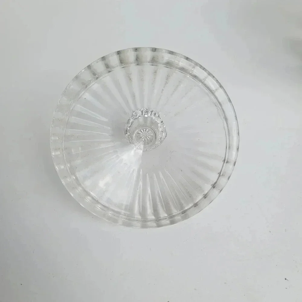 Heavy Cut Glass Crystal Biscuit Vintage Candy Jar • Beautiful Traditional Design